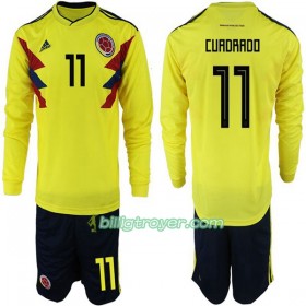 Billige Fotballdrakter Colombia Cuadrado 11 Barn VM 2018 Hjemmedraktsett Langermet